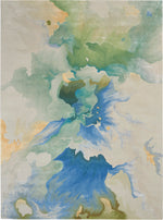 Nourison Prismatic Contemporary Seafoam Area Rug