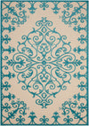 Nourison Aloha Contemporary Aqua Area Rug