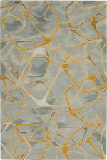 Nourison Symmetry Contemporary Grey/Yellow Area Rug