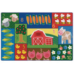 Carpet For Kids Toddler Farm Counting Rug
