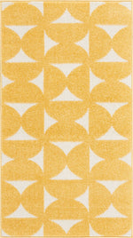 Nourison Harper Contemporary Yellow Area Rug