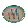 HiEnd Accents Feather Design Melamine Serving Platter, 1 pc
