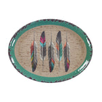 HiEnd Accents Feather Design Melamine Serving Platter, 1 pc