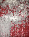 Nourison Tahoe Modern Contemporary Grey/Red Area Rug