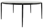 Sagebrook Home 16225 Metal, 34"x15" Side Table With Marble Top, Black/White