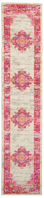 Nourison Passion Transitional Ivory/Fuchsia Area Rug