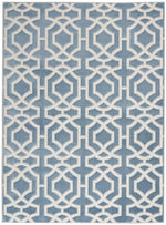 Nourison Joli Contemporary Blue White Area Rug