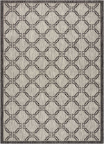 Nourison Garden Party Transitional Ivory/Charcoal Area Rug