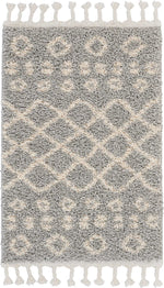 Nourison Marrakesh Shag Transitional Silver Area Rug