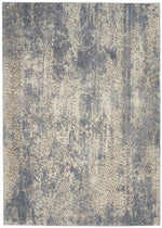 Nourison Sahara Contemporary Ivory/Slate Area Rug