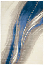 Nourison Twilight Contemporary Ivory Grey Blue Area Rug