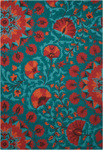Nourison Suzani s Teal Area Rug