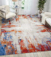Nourison Tahoe Modern Contemporary Ivory/Multicolor Area Rug