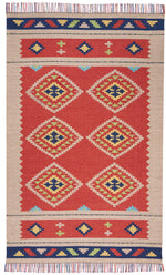 Nourison Baja Transitional Red/Beige Area Rug