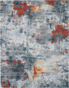 Nourison Artworks Contemporary Slate/Brick Area Rug