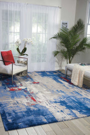 Nourison Tahoe Modern Contemporary Grey/Blue Area Rug