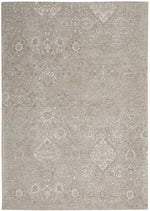 Nourison Damask Transitional Lt Grey Area Rug