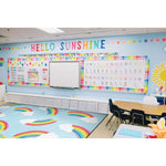 Flagship Carpets CA1992 Schoolgirl Style Hello Sunshine Whimsical Rainbows Rug