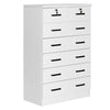 Better Home Products WC-7-WHT Cindy 7 Drawer Chest Wooden Dresser With Lock In White