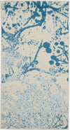 Nourison Jubilant Contemporary Ivory/Blue Area Rug