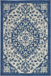 Nourison Passion Contemporary Ivory Blue Area Rug