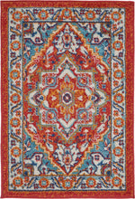 Nourison Passion Traditional Red Multi Colored Area Rug