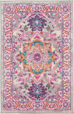 Nourison Passion Traditional Light Grey/Pink Area Rug
