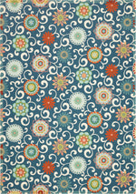 Nourison Sun N` Shade Transitional Blue/Multicolor Area Rug