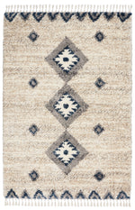 Nourison Scandinavian Shag Contemporary Ivory/Blue Area Rug