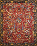 Nourison Rhapsody Transitional Red Area Rug