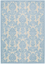 Nourison Graphic Illusions Transitional Ivory/Light Blue Area Rug