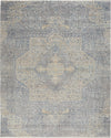 Nourison Silken Weave s Blue/Grey Area Rug