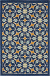 Nourison Caribbean Contemporary Navy Area Rug
