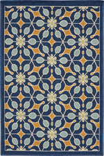 Nourison Caribbean Contemporary Navy Area Rug