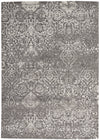 Nourison Damask Transitional Dark Grey Area Rug