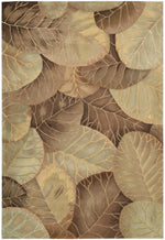 Nourison Tropics Contemporary Brown/Green Area Rug