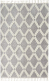 Nourison Diamond Trellis Shag s Grey/Ivory Area Rug