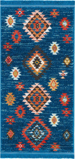 Nourison Tribal Decor Transitional Blue Area Rug