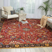 Nourison Rhapsody Transitional Red Area Rug