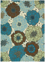 Nourison Home & Garden Contemporary Light Blue Area Rug